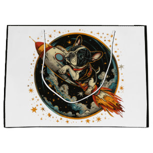 Französischer Bulldogge-Astronaut Große Geschenktüte