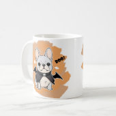 Französischer Bulldogge halloween boo! Kaffeetasse (Vorderseite Links)