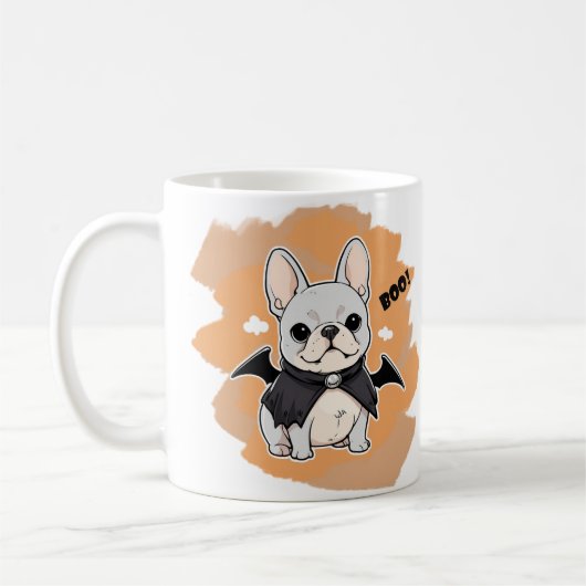 Französischer Bulldogge halloween boo! Kaffeetasse (Links)