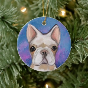 FRANZÖSISCHER BULLDOGGE KERAMIK ORNAMENT