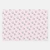 Französischer Bulldogge Malerei Weißes Cream Pet H Geschenkpapier Set (Vorderseite)