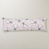 Französischer Bulldogge Malerei Weißes Cream Pet H Seitenschläferkissen (Rückseite)