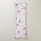 Französischer Bulldogge Malerei Weißes Cream Pet H Seitenschläferkissen (Rückseite (Vertikal))