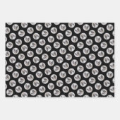 Französischer Bulldogge Malerei White Black Pied D Geschenkpapier Set (Vorderseite 3)