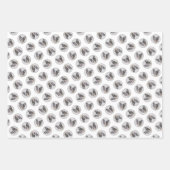 Französischer Bulldogge Malerei White Black Pied D Geschenkpapier Set (Vorderseite 2)