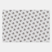 Französischer Bulldogge Malerei White Black Pied D Geschenkpapier Set (Vorderseite)