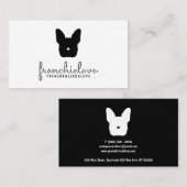 Französischer Bulldogge niedliches Logo Visitenkarte (Vorne/Hinten)