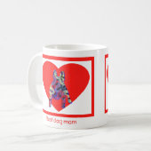 Französischer Bulldogge Rotes Valentinstag Herz Kaffeetasse (Vorderseite Links)