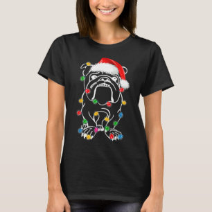 Französischer Bulldogge Weihnachten leuchtet auf H T-Shirt