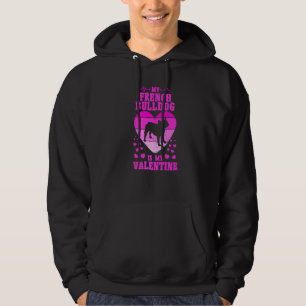 Französischer Bulldoggen Valentinstag, der für Män Hoodie