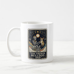 Französischer Bulldoggen-Vater Vintage-Skelett-Tar Kaffeetasse
