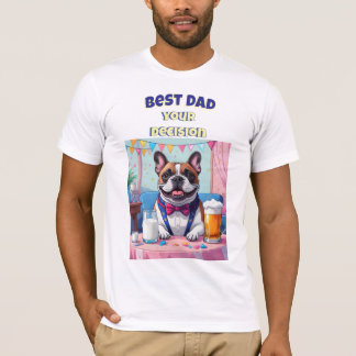 Französischer Bulldoggen-Vater zum Vatertag T-Shirt