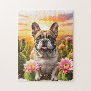 Französischer Bulldoggenkaktus  Französische Bulld Puzzle