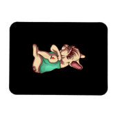 Französischer Bulldoghund in der Liebe Tätowierung Magnet (Horizontal)