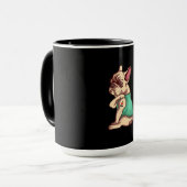 Französischer Bulldoghund in der Liebe Tätowierung Tasse (Vorderseite Links)