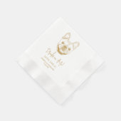 Französischer Bulldoghund Personalisierte Getränke Serviette (Ecke)