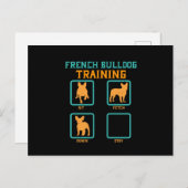 Französischer Bulldogin-Training Postkarte (Vorne/Hinten)