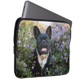 Französischer Bulldogist in Blume Laptopschutzhülle (Vorne Rechts)