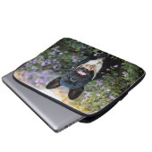 Französischer Bulldogist in Blume Laptopschutzhülle (Vorne Knopf)