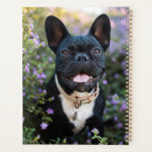 Französischer Bulldogist in Blume Planer (Rückseite)