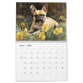 Französischer Bulldogs-Kalender, jedes Jahr Kalender (Mär 2026)