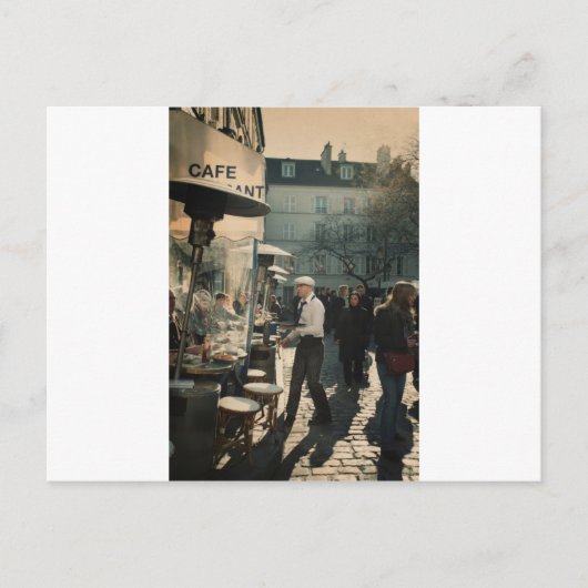 französischer Cafékellner Postkarte (Vorderseite)