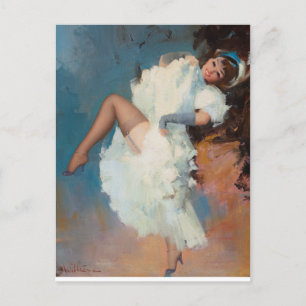 Französischer Cancan-Tänzer Poster Postkarte