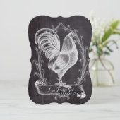 französischer Chalkboard-Western Einladung (Stehend Vorderseite)