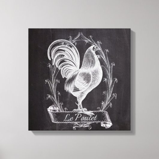 französischer Chalkboard-Western Leinwanddruck (Vorderseite)