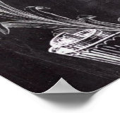 französischer Chalkboard-Western Poster (Ecke)