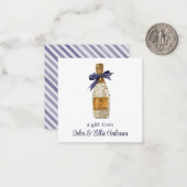 Französischer Champagner in Aquarellfarbe mit eine Mitteilungskarte (Vorderseite/Rückseite Beispiel)