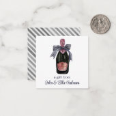 Französischer Champagner in Aquarellfarbe mit gest Mitteilungskarte (Vorderseite/Rückseite Beispiel)