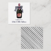 Französischer Champagner in Aquarellfarbe mit gest Mitteilungskarte (Vorne/Hinten)