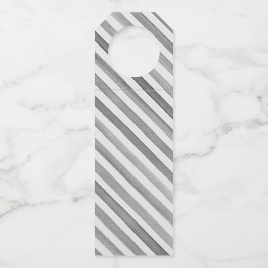 Französischer Champagner in Aquarellfarbe mit Stre Flaschenanhänger (Rückseite)