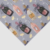 Französischer Champagner in Wasserfarbe Seidenpapier (Ausschnitt)