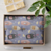 Französischer Champagner in Wasserfarbe Seidenpapier (Geschenk)