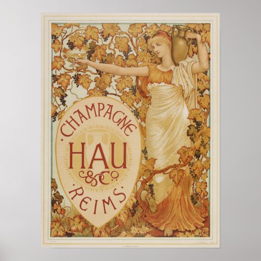 Französischer Champagner Poster (Vorne)