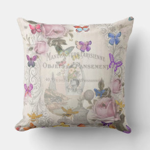 Französischer Chic,landhausstil,Blumenmuster,Rosen Kissen