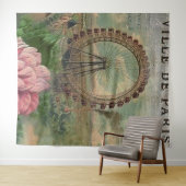 Französischer Chic, Paris, rustikal, Collage, Vikt Wandteppich (Beispiel (Horizontal))