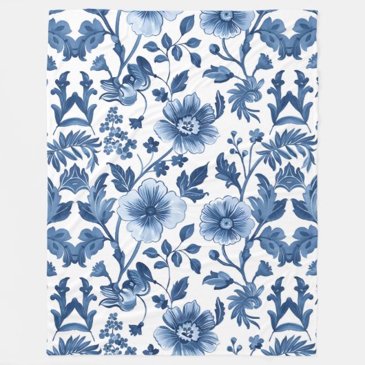 Französischer Cottage-Core-Blumendesign Fleecedecke (Vorderseite)