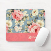 Französischer Cottage-Garten Blumen Chic Shabby Mousepad (Mit Mouse)