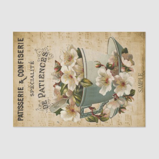 Französischer Cup der Blume Seidenpapier (Vorderseite)