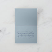 Französischer Dank - Merci in Blue Card Dankeskarte (Innenseite)