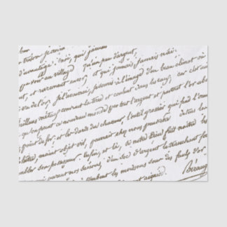 Französischer Dichter Vintages Gold Script Farmlan Seidenpapier