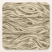 Französischer Eichenbarrel-Untersetzer Rechteckiger Pappuntersetzer (Vorderseite)