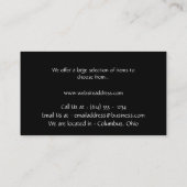 Französischer Eiffelturm-Girly Visitenkarte (Rückseite)