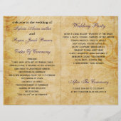 Französischer Eiffelturm lila gefaltetes Hochzeits (Rückseite)