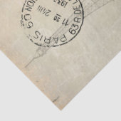 Französischer Eiffelturm Vintag floralrosa Decoupa Seidenpapier (Ausschnitt)