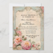 Französischer Eleganter Vintager Brautparty Tea Einladung (Vorderseite)