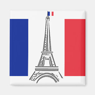 Französischer Flaggen-Eiffelturm-Paris-Magnet Magnet